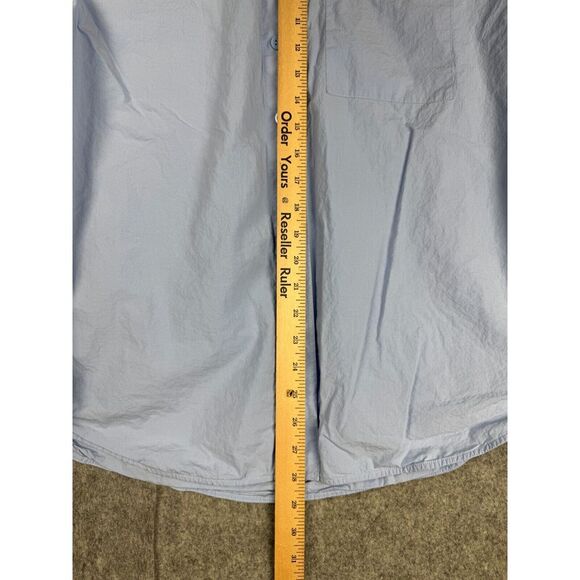 COS Shirt Women's Size 6 Blue Button Up Long Sleeve Cotton - Picture 8 of 9